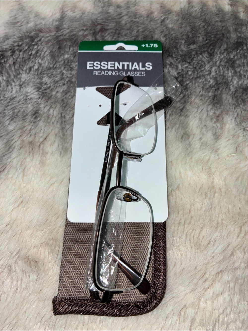 Lightweight Aluminum Reading Glasses +1.75 in brown